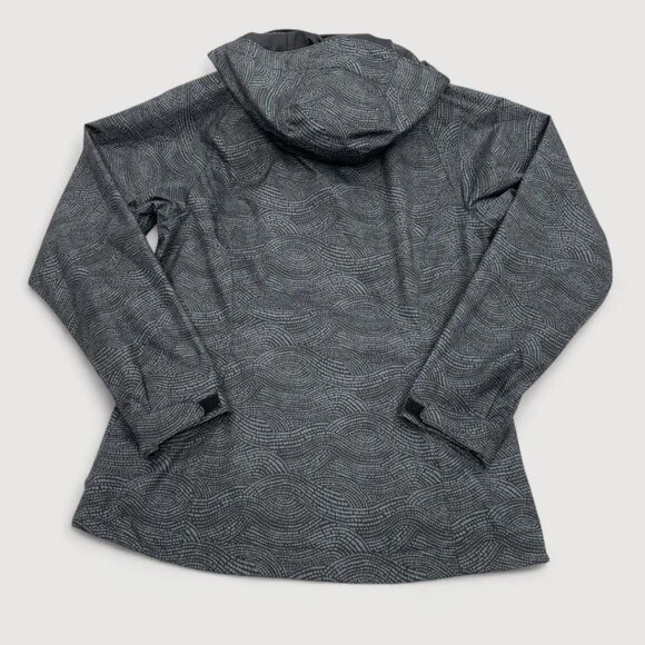 Columbia Windbreaker Water Resistant Hooded Gray Print Jacket Men's Small S - Picture 5 of 10